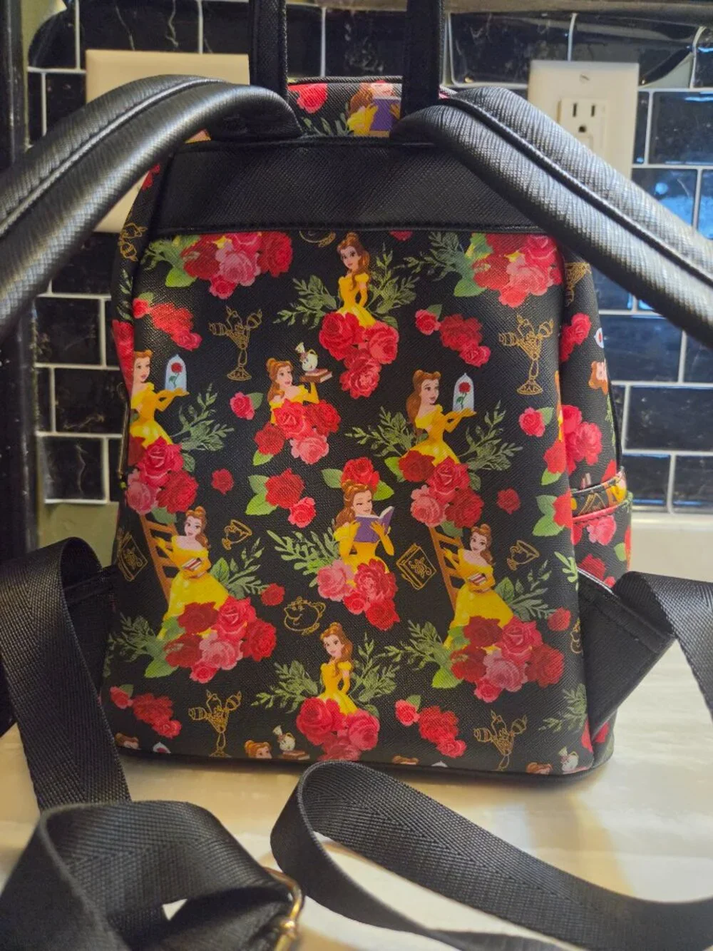 Loungefly Mini Backpack- Beauty and the Beast Belle Floral